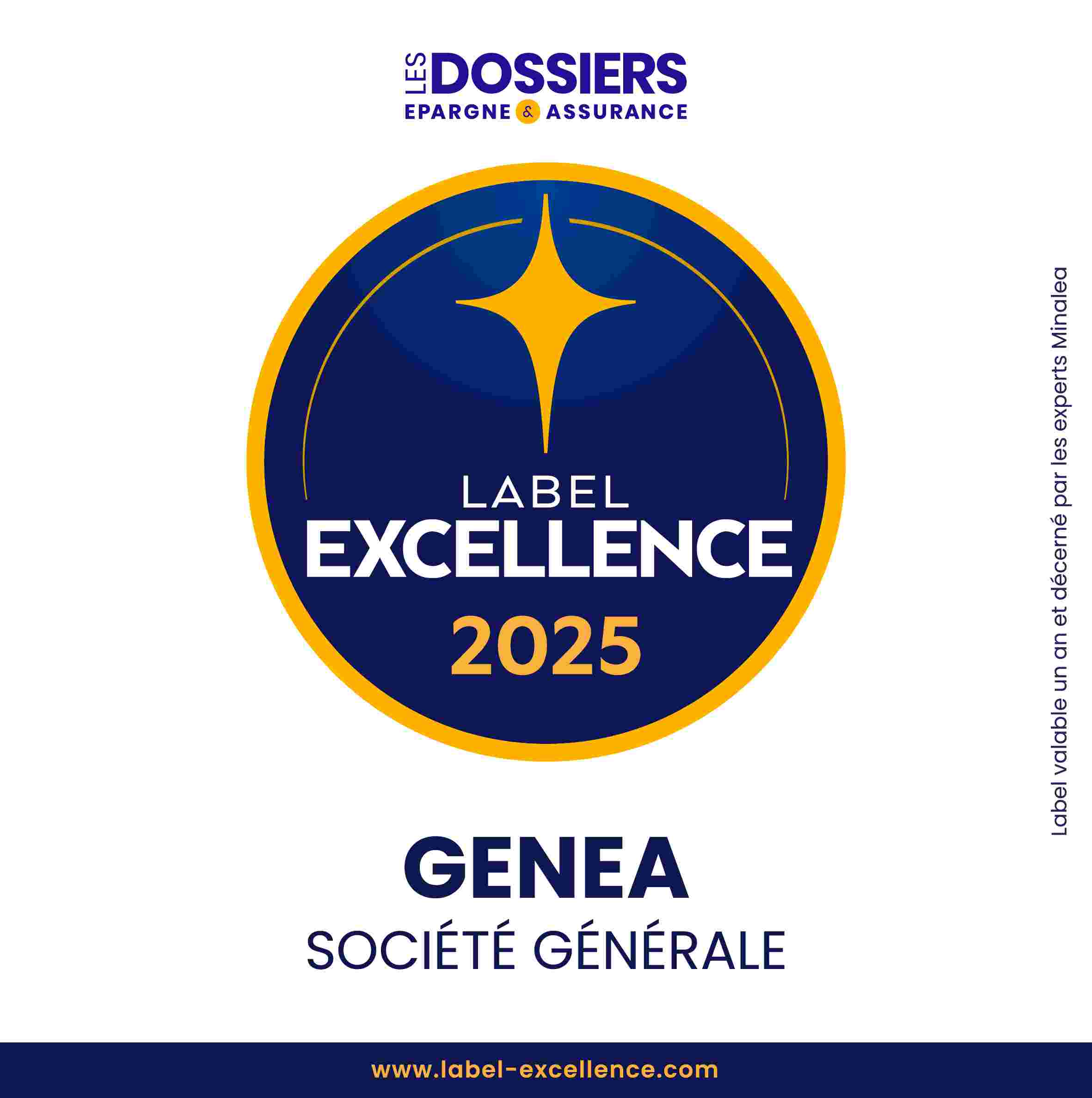Label d'Excellence assurance décès Généa