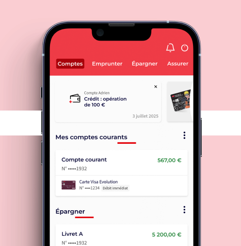 Illustration de jeunes avec fonds colorés pour les services bancaires