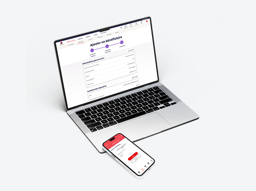 L'Appli SG vous permet d'ajouter des bénéficiaires directement en ligne