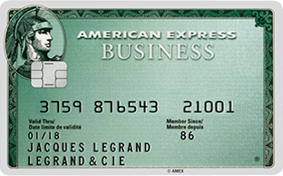 Carte Business Green American Express